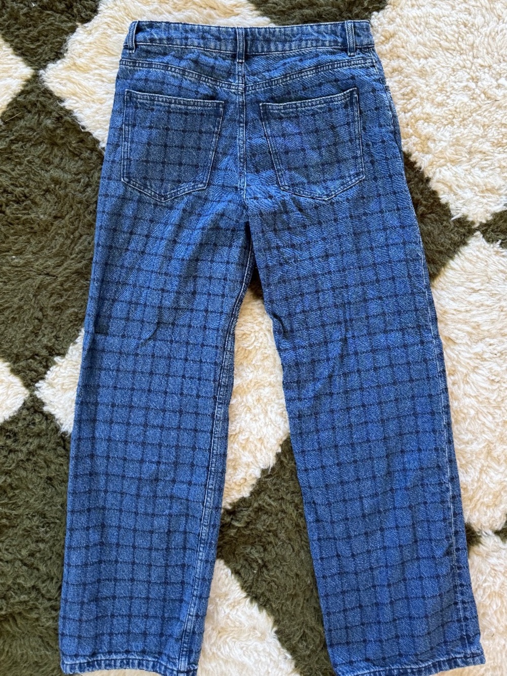 Sezane Le 90's Trousers - Sézane X Sea Ny Denim With Navy Embroidery - Size 6 - Picture 6 of 6
